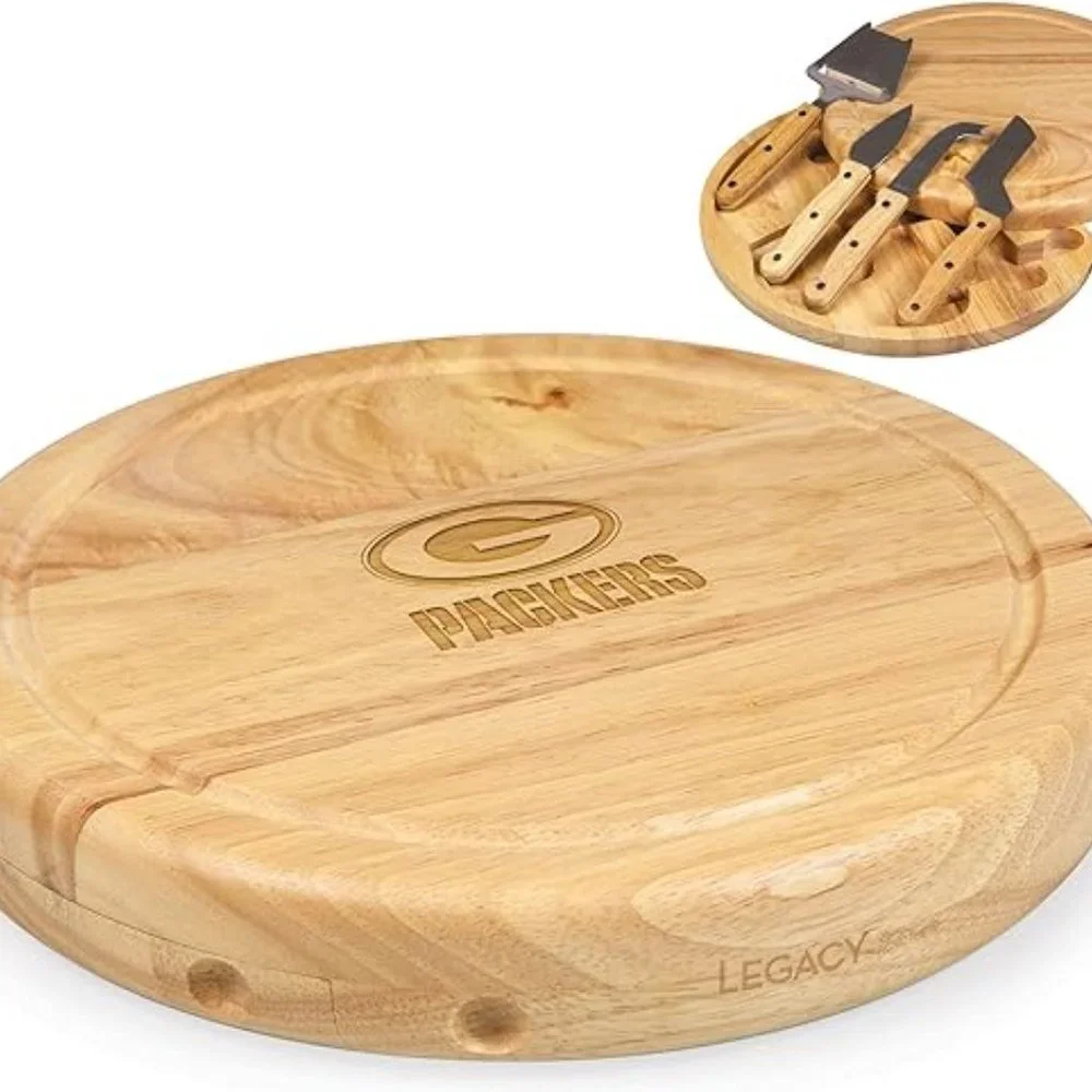 Legacy Green Bay Packers PICNIC TIME Cheese Board and Knife Set